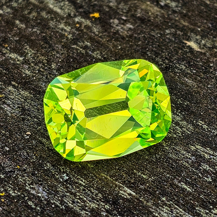 Green LuAG, Antique Long Cushion Cut, 13.64 Carats