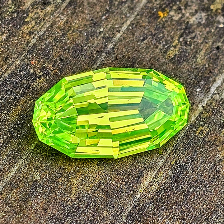 Green LuAG, Long Step Oval Cut, 9.77 Carats