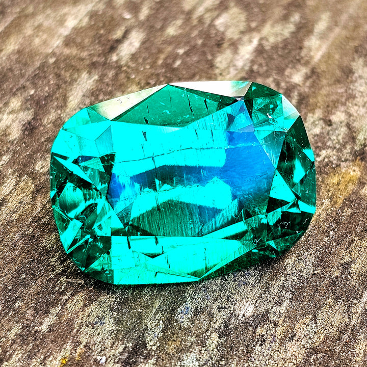 Colombian Color Green Lab Emerald, Antique Long Cushion Cut, 29.44 Carats