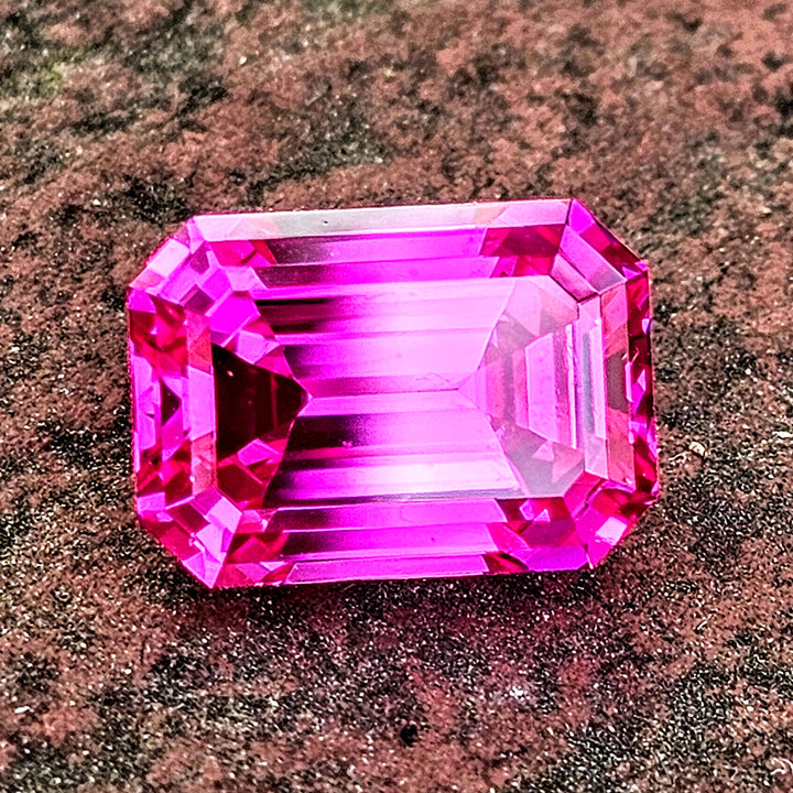 Star Wars Pink Laser Ruby, Emerald Cut, 6.11 Carats