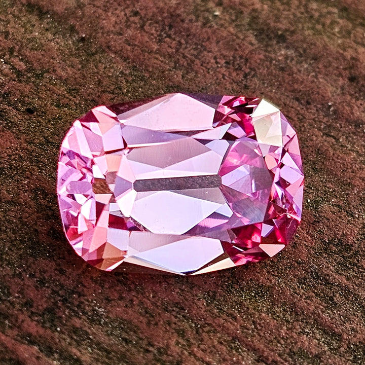 Light Pink Padparadscha Lab Sapphire, Antique Long Cushion Cut, 11.40 Carats