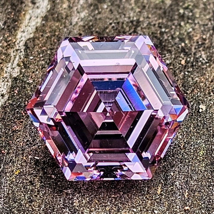 Purple Neodymium+ YAG, Hexagon Step Cut, 12.32 Carats