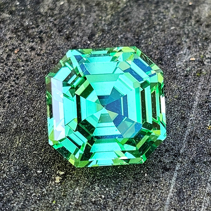 Cobalt Lab Green Sapphire, Asscher Cut, 12.97 Carats