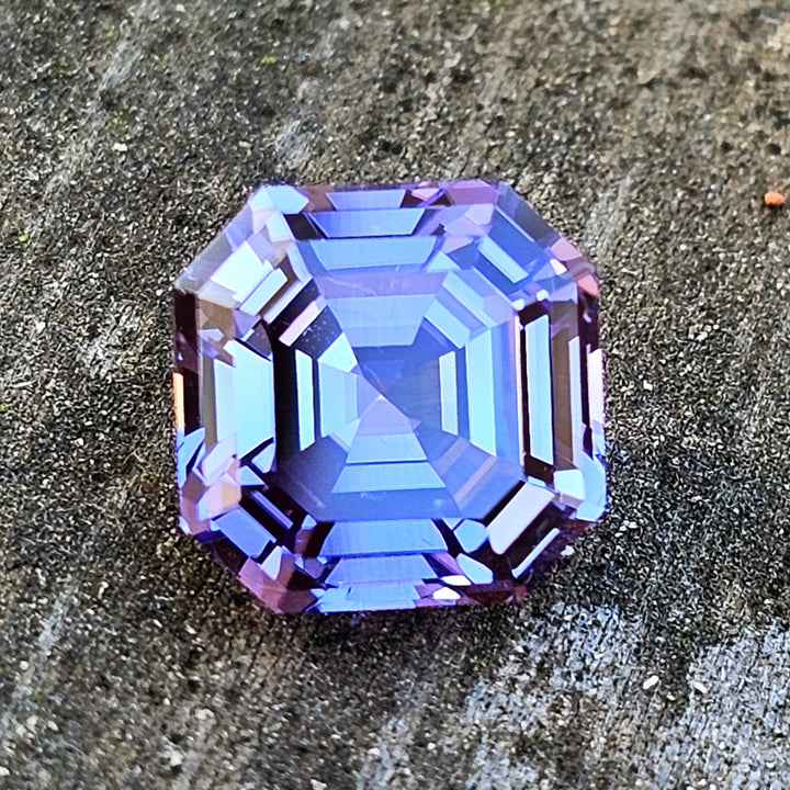 Light Purple Lab Sapphire, Asscher Cut, 6.26 Carats