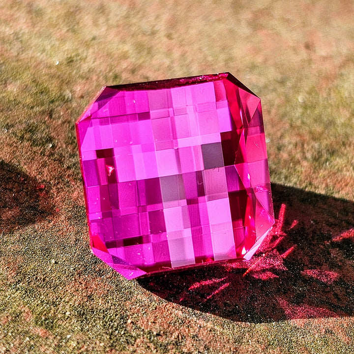 Jedi Color Czochralski Lab Spinel, Pixel Square Cut, 11.67 Carats