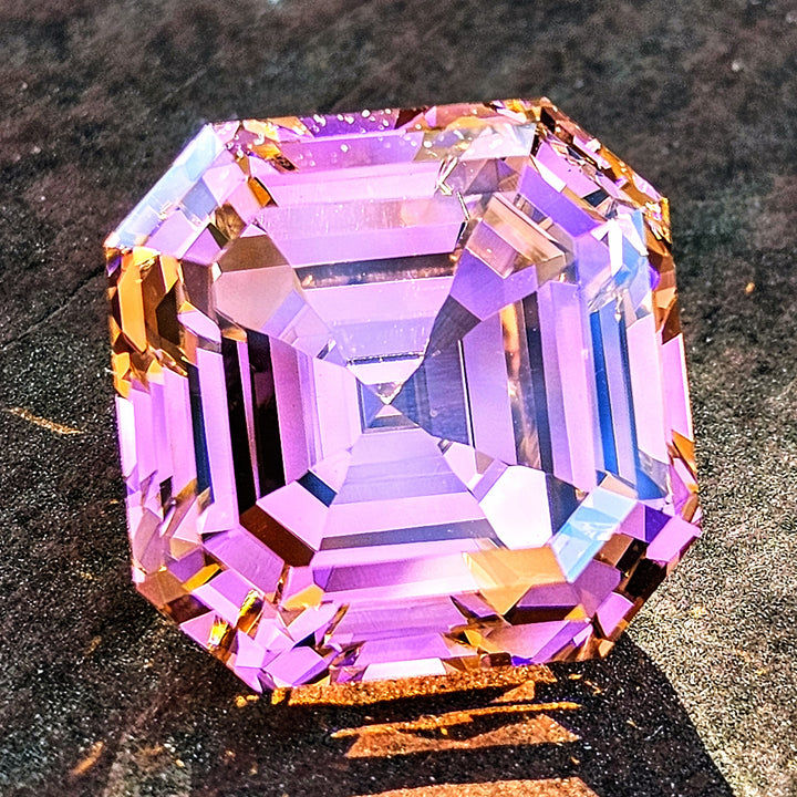 Padparadscha Erbium YAG, Asscher Cut, 56.77 Carats