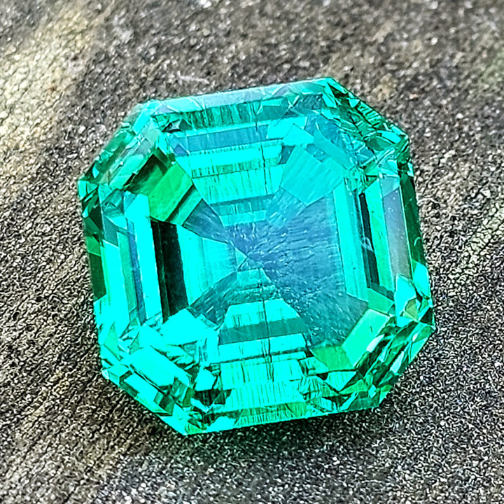 Colombian Color Green Lab Emerald, Asscher Cut, 6.45 Carats