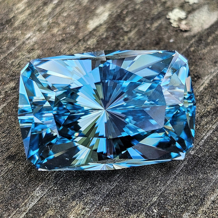 Aqua Blue Lab Sapphire, House Of Sylas Long Cushion Cut, 58.96 Carats