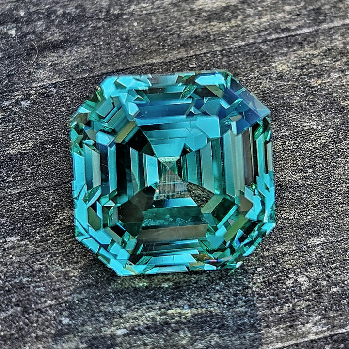 Pastel Mint Laser Garnet, Asscher Cut, 15.12 Carats