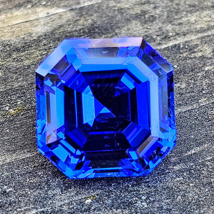 Djeva Fire Blue Lab Spinel, Asscher Cut, 15.60 Carats