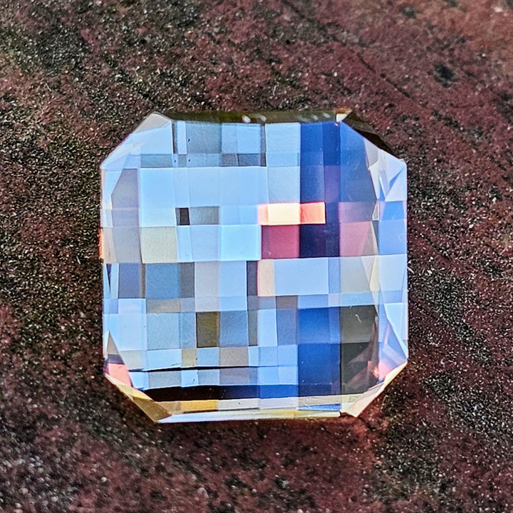 Smoky Lab Spinel , Pixel Square Cut, 6.82 Carats