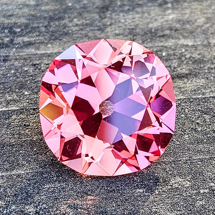 Sunrise Padparadscha Lab Sapphire, Antique Cushion Cut, 12.56 Carats