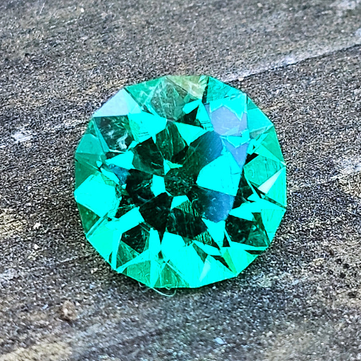 Colombian Color Green Lab Emerald, Antique Cushion Cut, 3.56 Carats