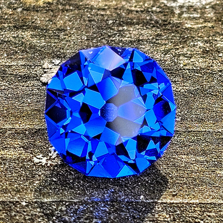 Djeva Fire Blue Lab Spinel, Antique Cushion Cut, 5.64 Carats