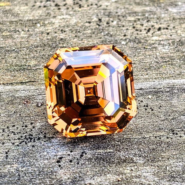 Toasted Orange Erbium YAG, Asscher Cut, 16.41 Carats