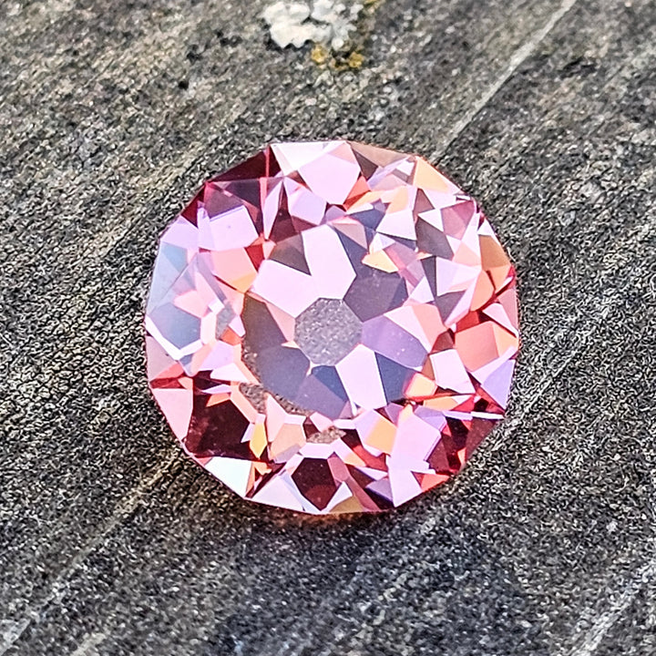 Sunrise Padparadscha Lab Sapphire, Antique Cushion Cut, 6.77 Carats