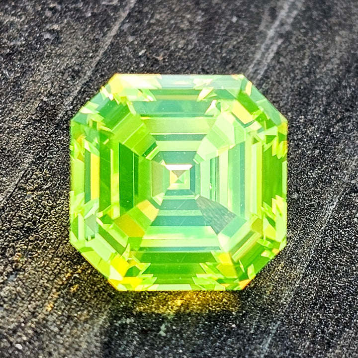 Green LuAG, Asscher Cut, 11.19 Carats