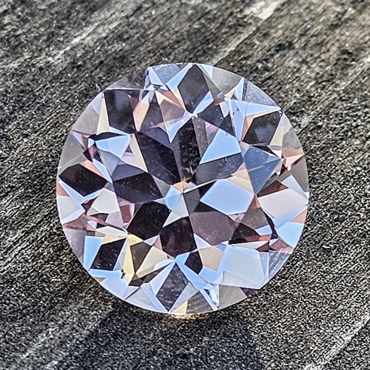 Blush Pink Lab Sapphire, Traditional Round Brilliant Cut, 10.94 Carats