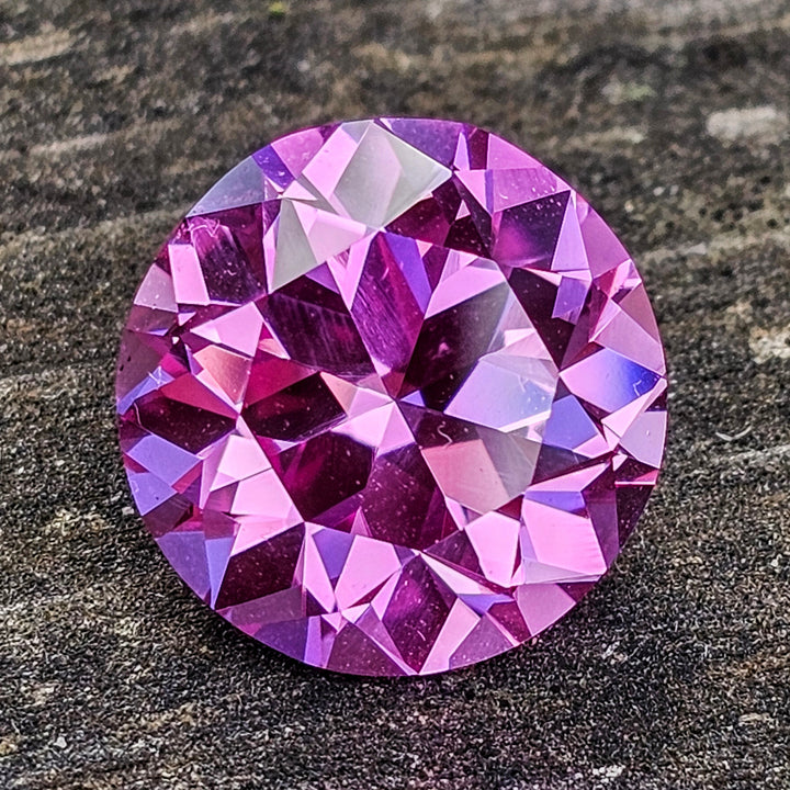 Barbie Pink Lab Sapphire, Traditional Round Brilliant Cut, 11.69 Carats