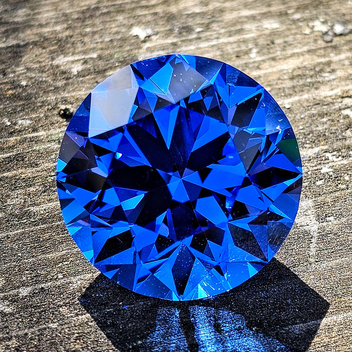 Czochralski Cobalt Spinel, Traditional Round Brilliant Cut, 40.36 Carats