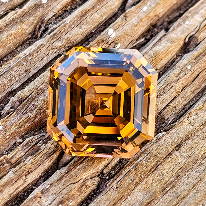 Toasted Orange Erbium YAG, Asscher Cut, 29.38 Carats