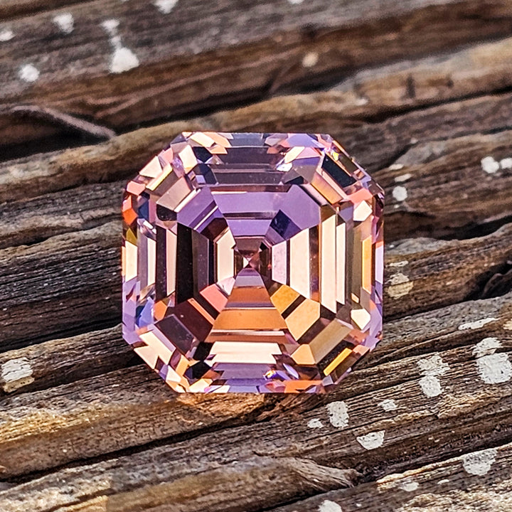 Padparadscha Erbium YAG, Asscher Cut, 12.64 Carats