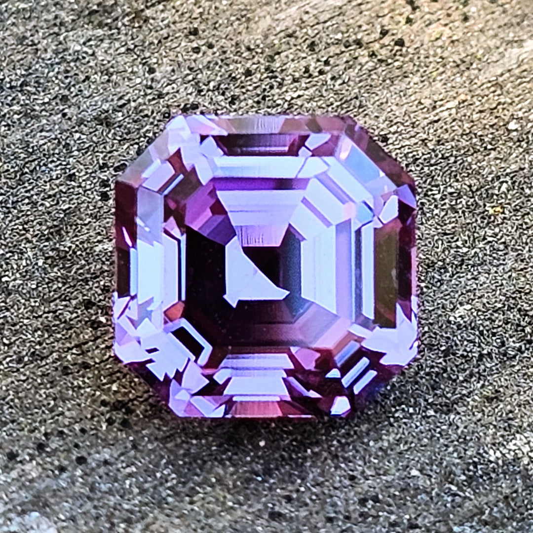 Purple Vanadium Doped Lab Sapphire, Asscher Cut, 4.60 Carats