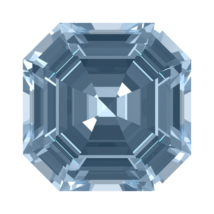Custom Blue - Teal Sapphire Asscher Gem