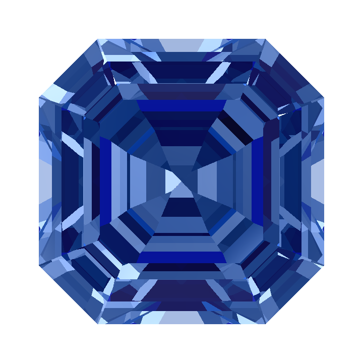 Custom Blue - Teal Sapphire Asscher Gem