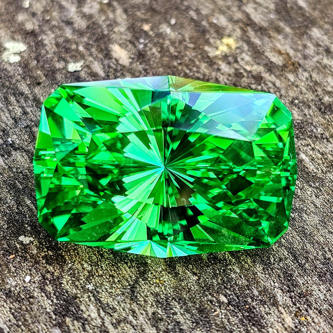 Cobalt Lab Green Sapphire, House Of Sylas Long Cushion Cut, 68.355 Carats - DJEVA