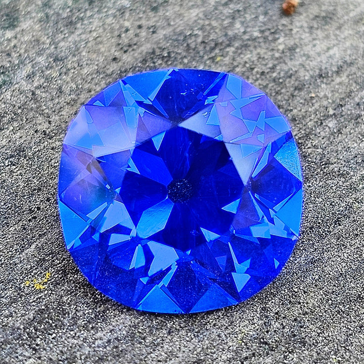 Djeva Fire Blue Lab Spinel, Antique Cushion Cut, 18.41 Carats - DJEVA