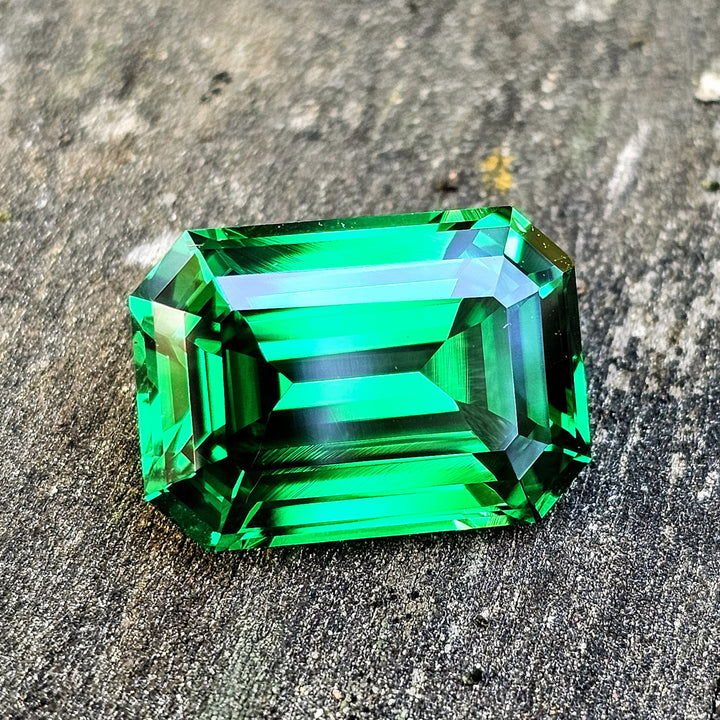 Green CTH YAG, Emerald Cut, 14.56 Carats - DJEVA