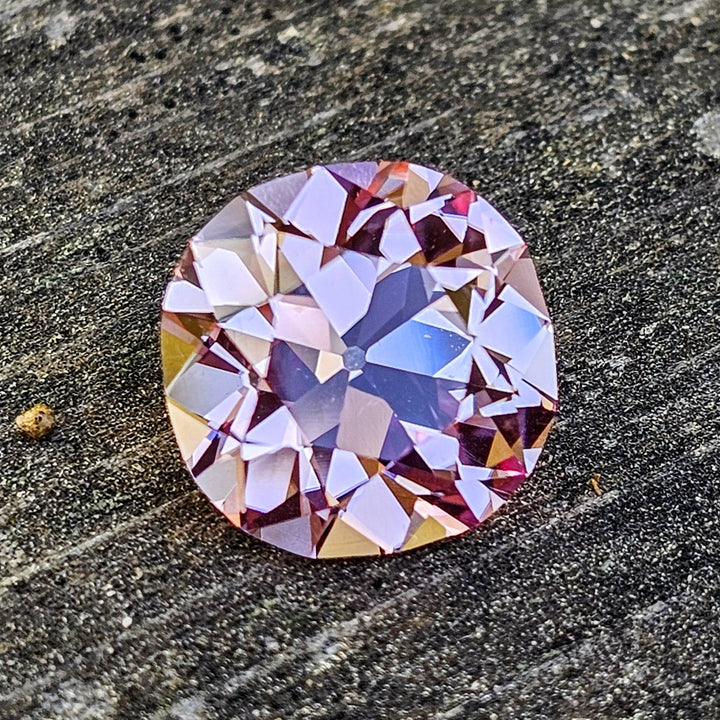 Pinkish Peach Padparadscha Lab Sapphire, Antique Cushion Cut, 8.42 Carats - DJEVA