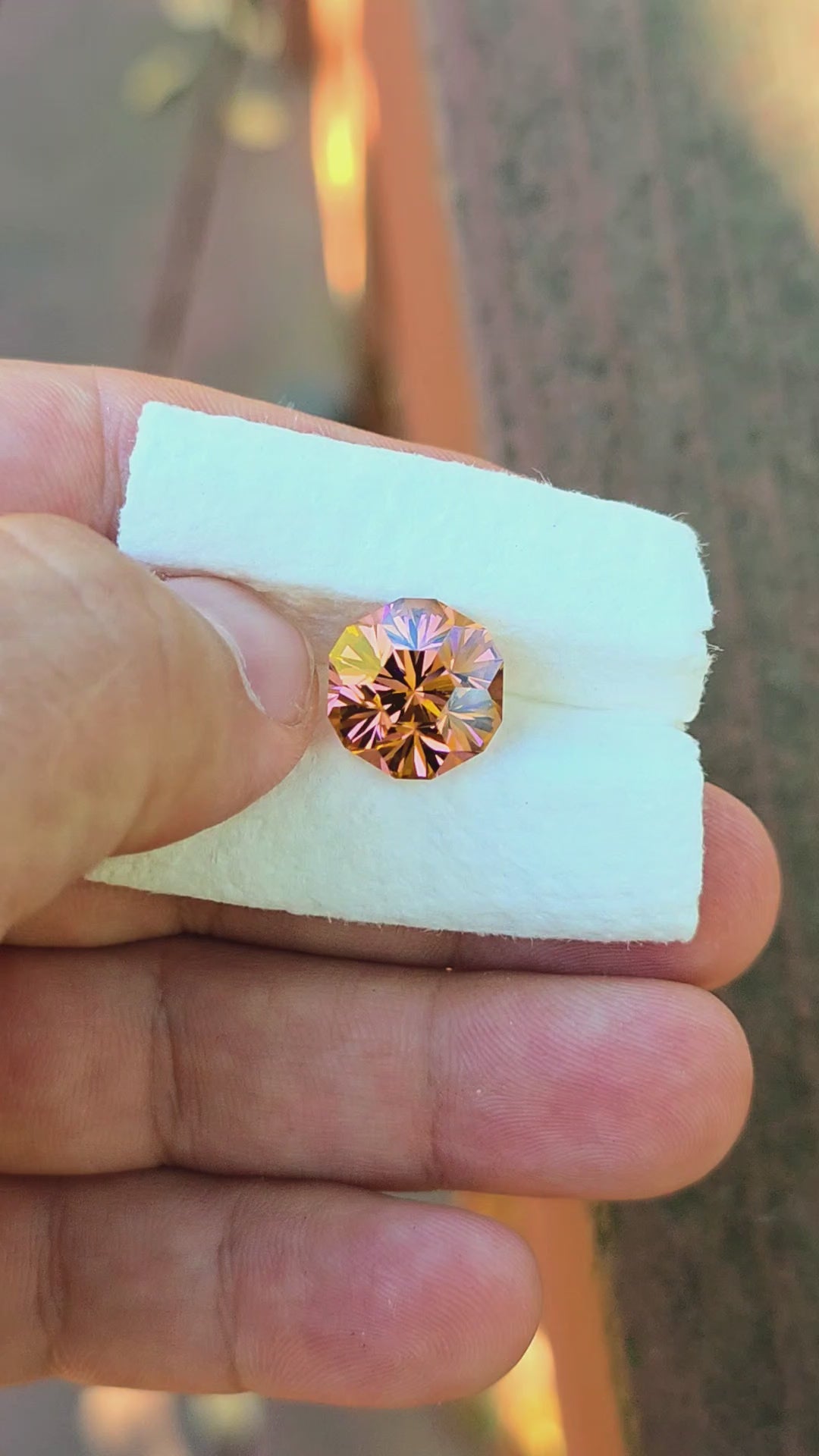 Tangerine Laser Garnet, Gnome's Geode Cut, 15.62 Carats