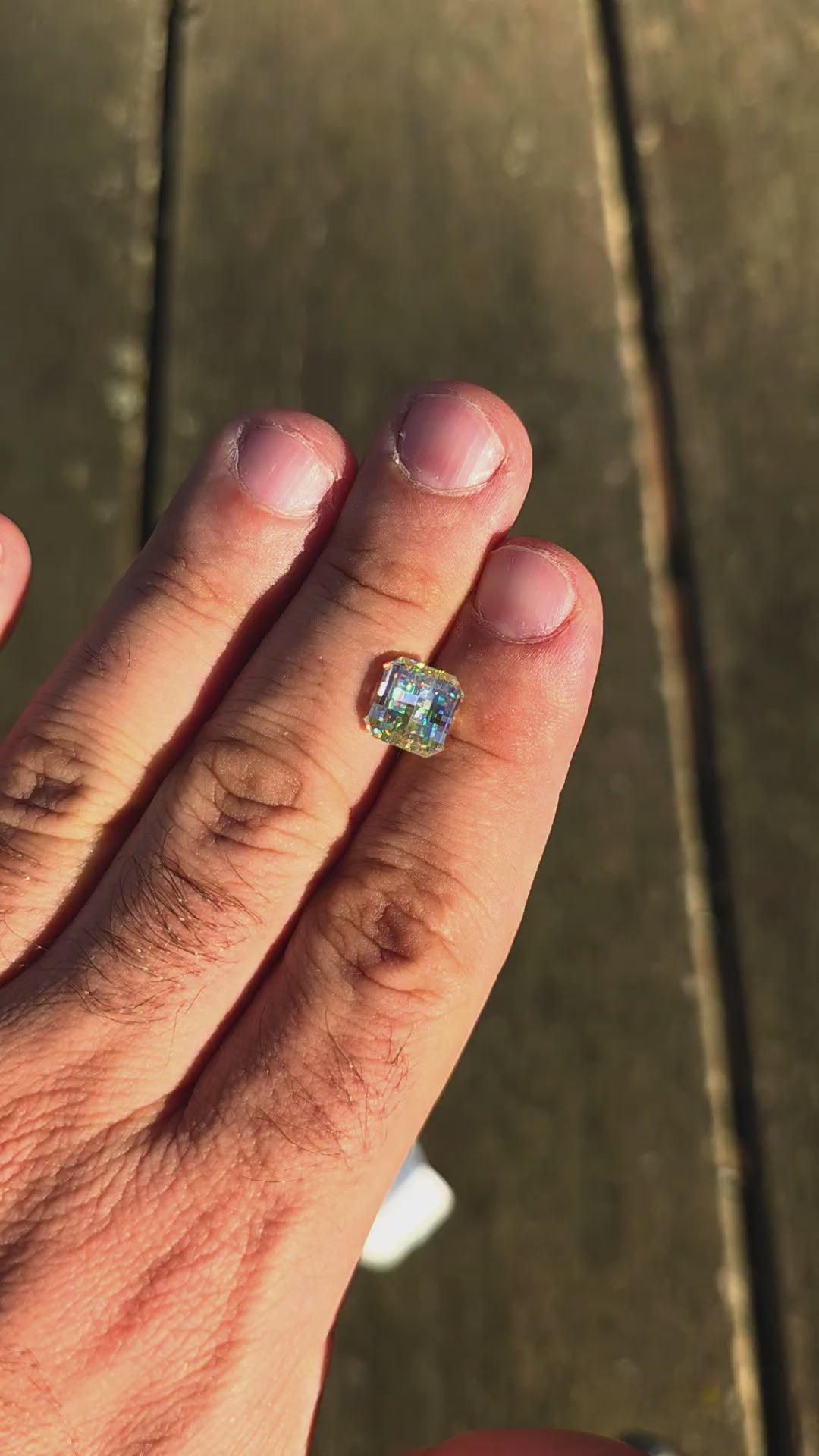 White Rutile 🌈🍭🦄, Pixel Square Cut, 4.70 Carats