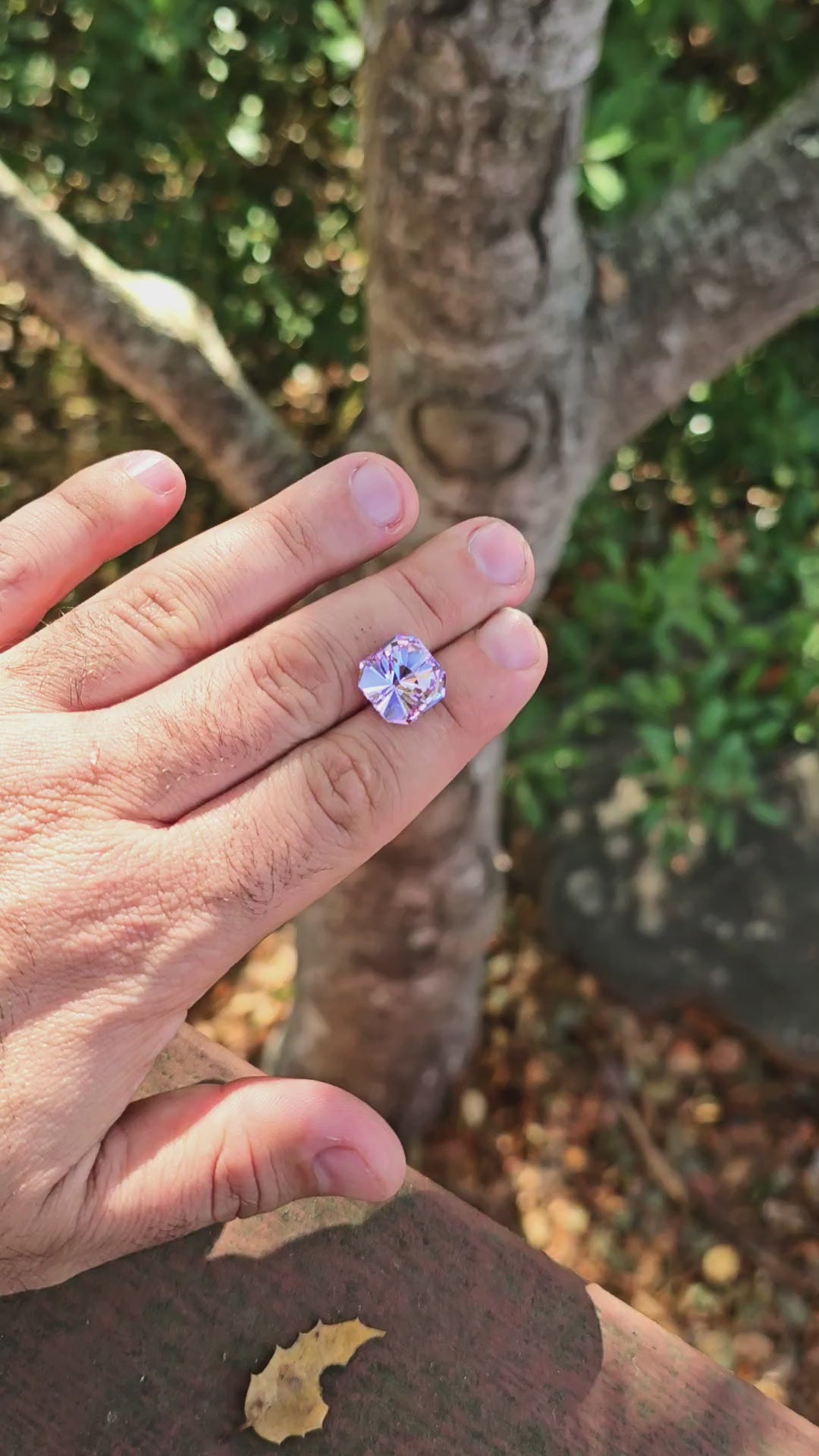 Purple Neodymium YAG, Tessellation Cut, 14.38 Carats