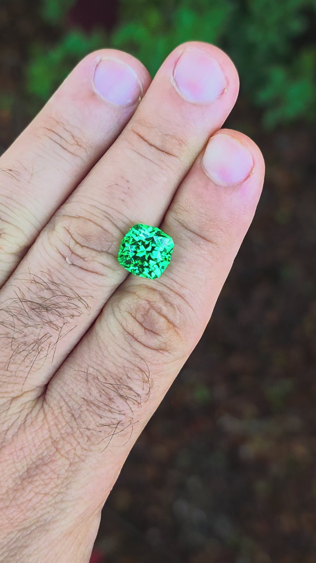 Vivid Green Vanadium YAG, House Of Sylas Cushion Cut, 8.78 Carats