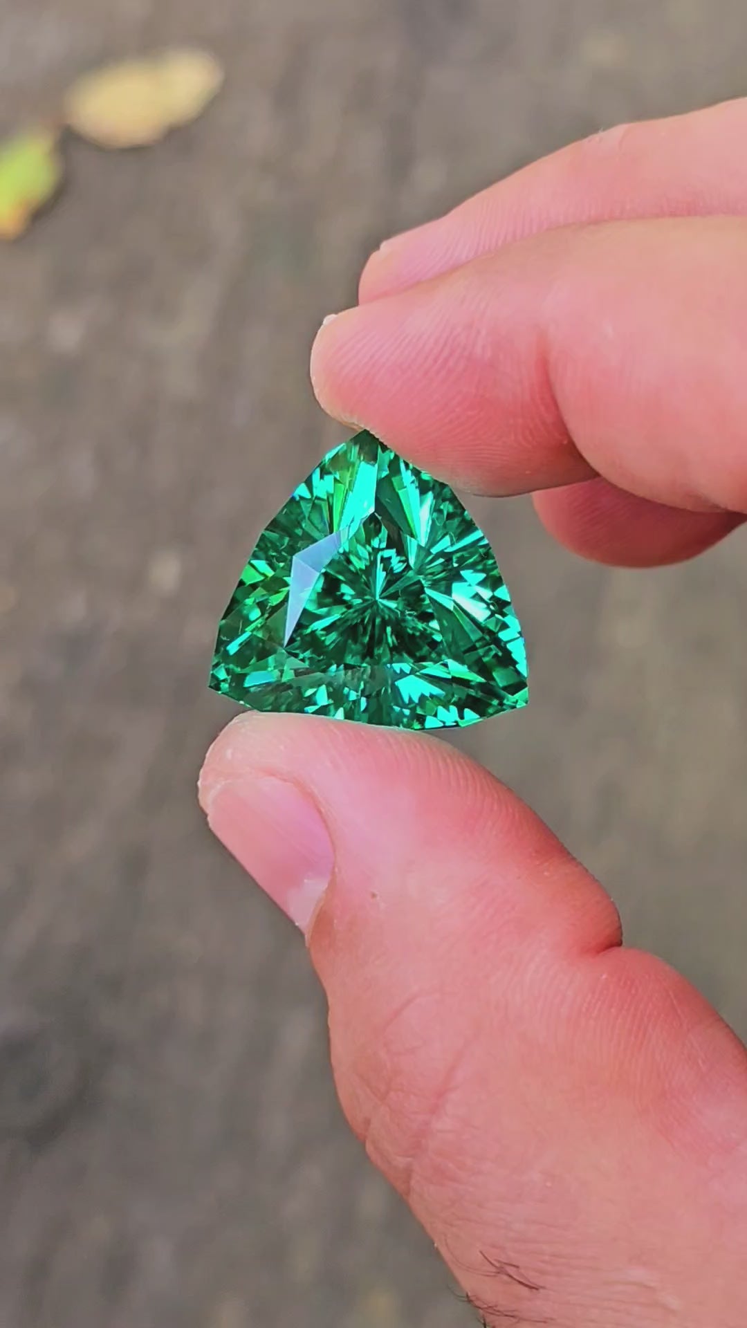 Teal "Paraiba" YAG, Trillian Internal Reflections Cut, 51.2 Carats