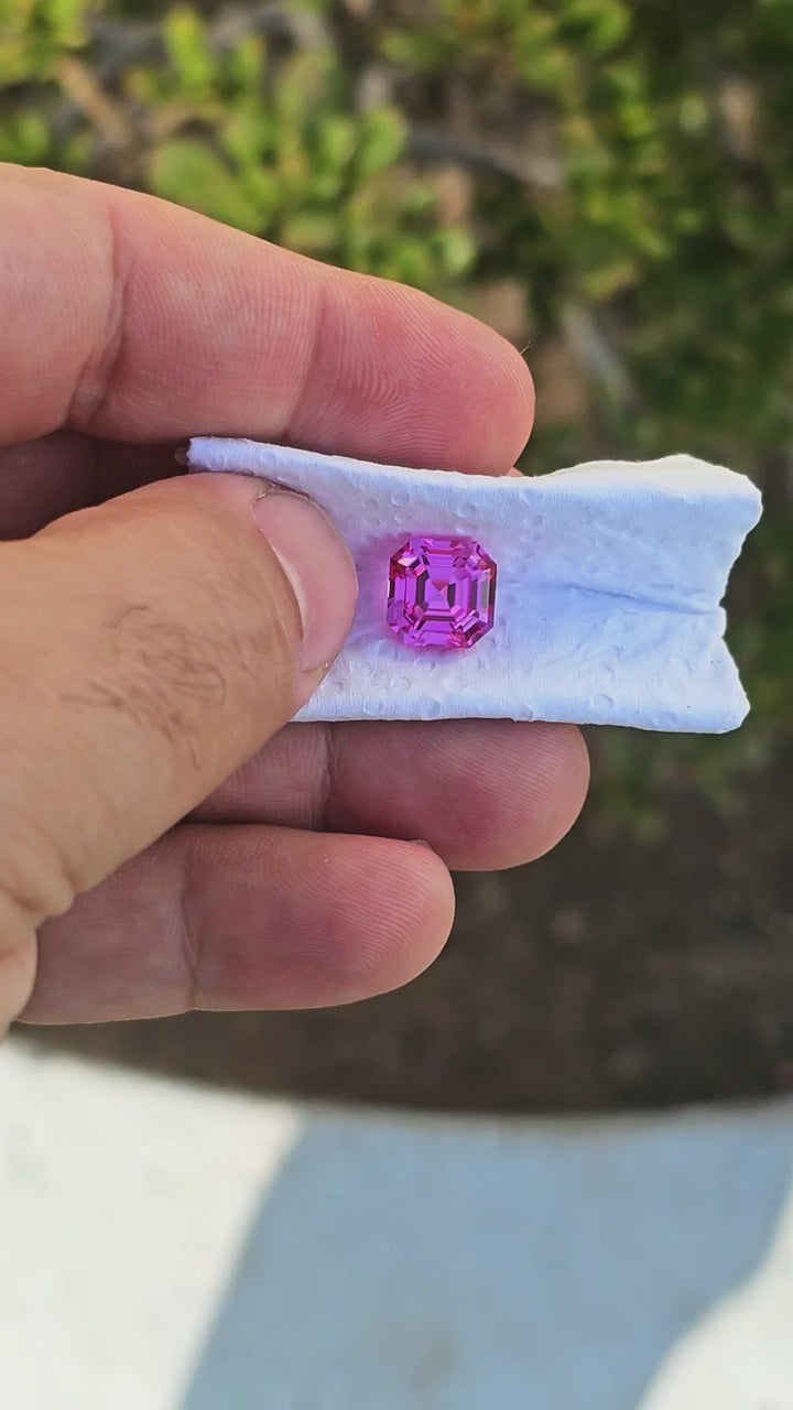 Star Wars Pink Laser Ruby, Asscher Cut, 6.10 Carats