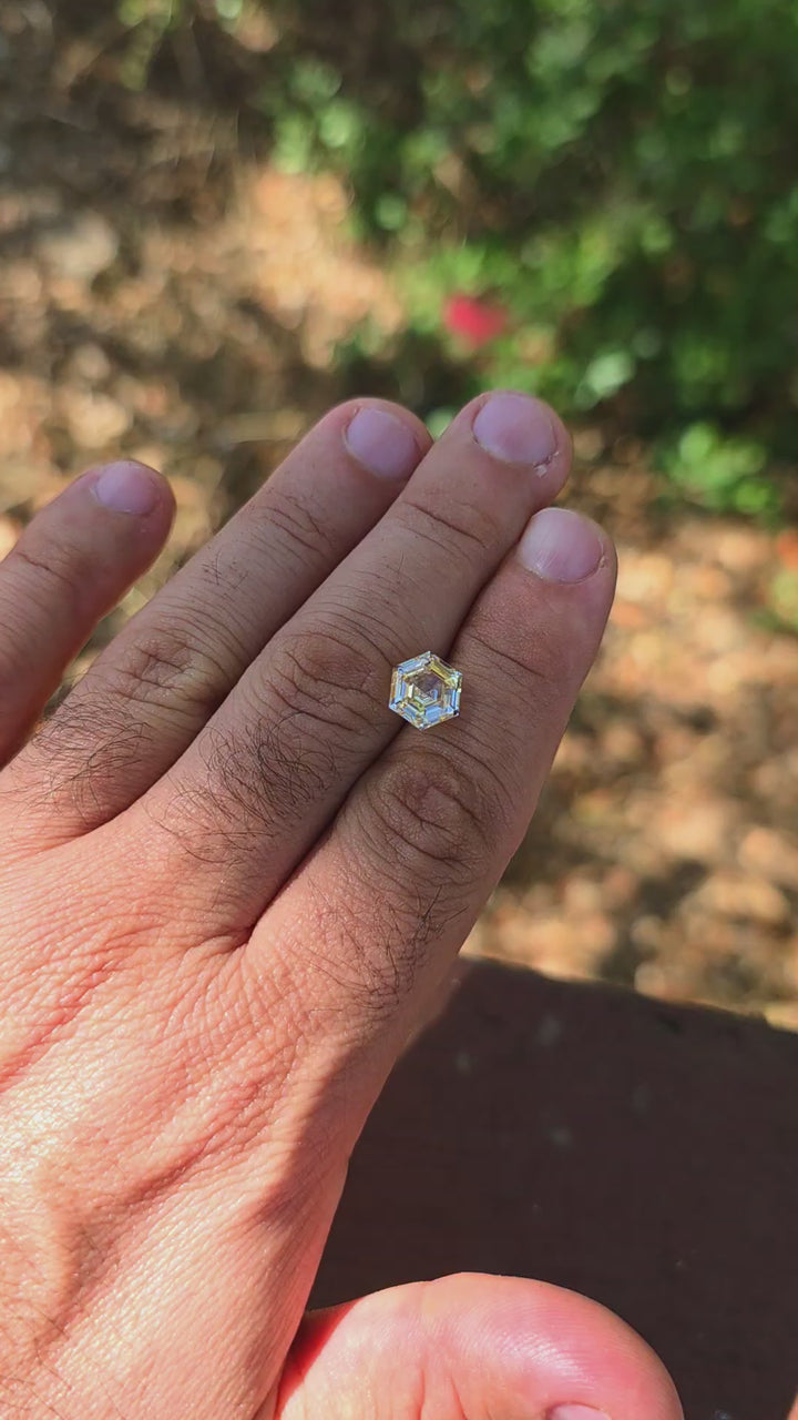 Experimental Samarium YAG, Hexagon Step Cut, 5.60 Carats