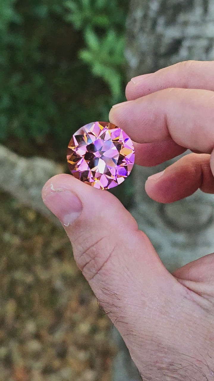 Tangerine Laser Garnet, Traditional Round Brilliant Cut, 64.60 Carats