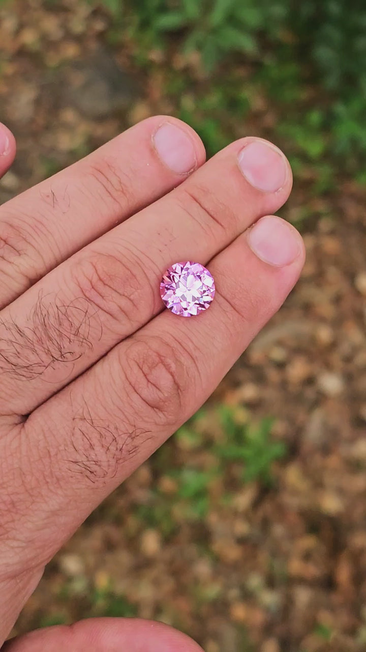 Star Wars Pink Laser Ruby, Traditional Round Brilliant Cut, 7.36 Carats