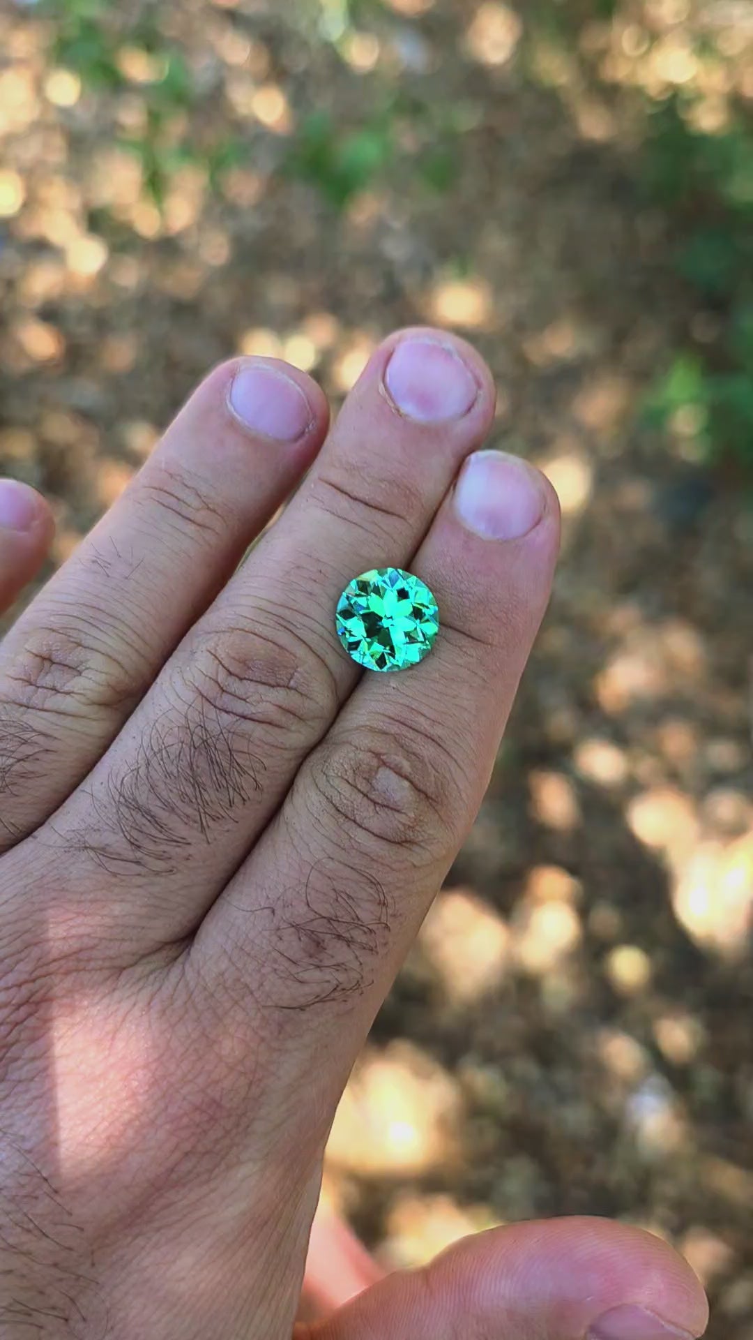Repurposed Teal "Paraiba" YAG, Traditional Round Brilliant Cut, 11.17 Carats