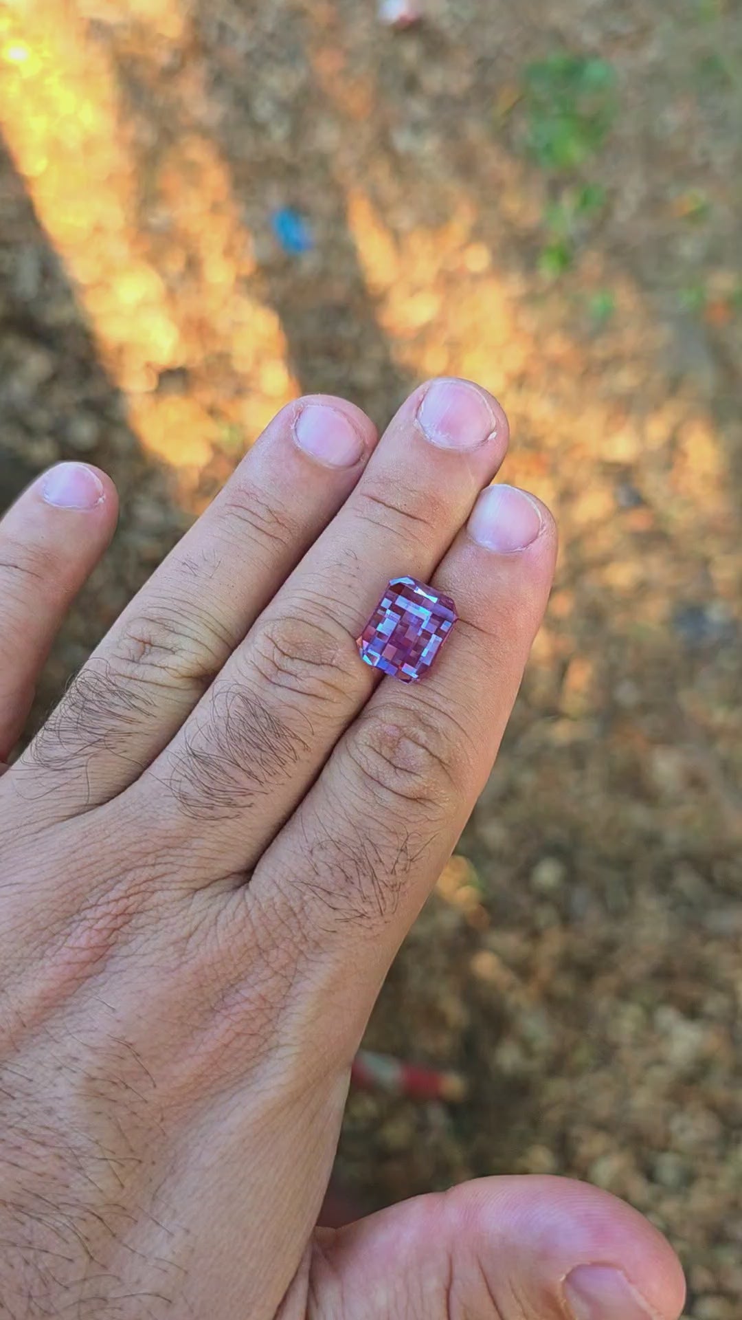 Repurposed Laser Alexandrite, Pixel Rectangle Cut, 11.10 Carats