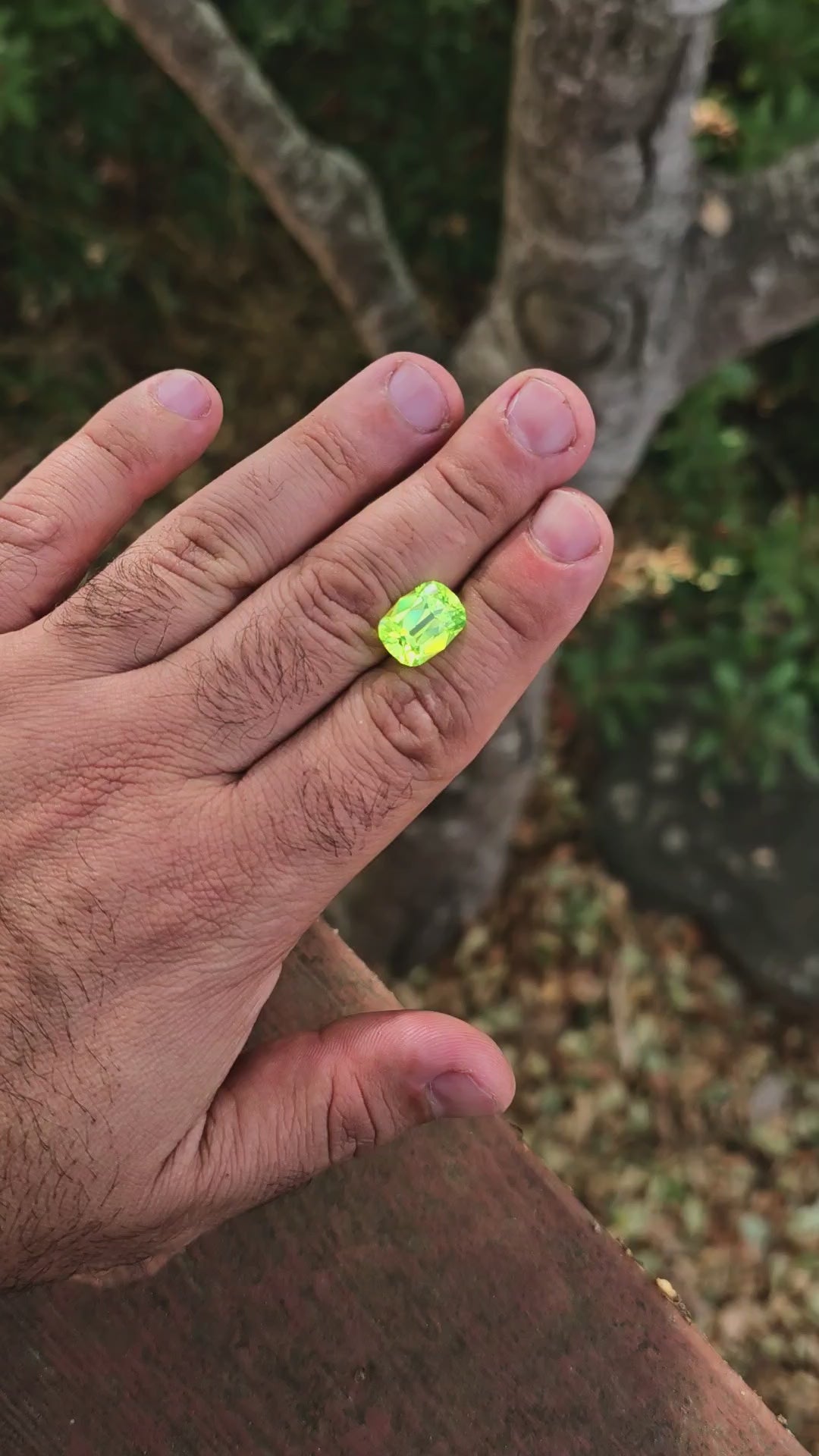 Green LuAG, Antique Long Cushion Cut, 13.64 Carats