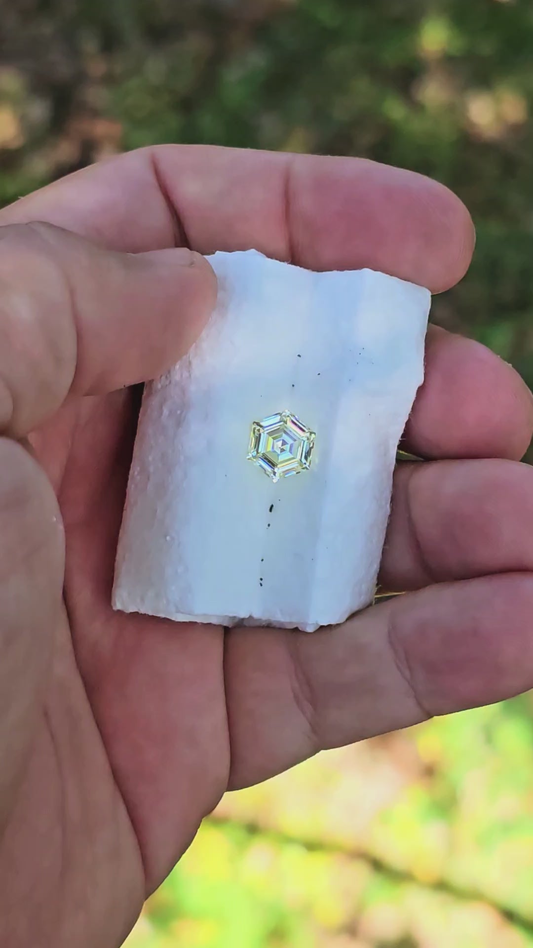 Pale Ghost Green Garnet, Hexagon Step Cut, 4.49 Carats