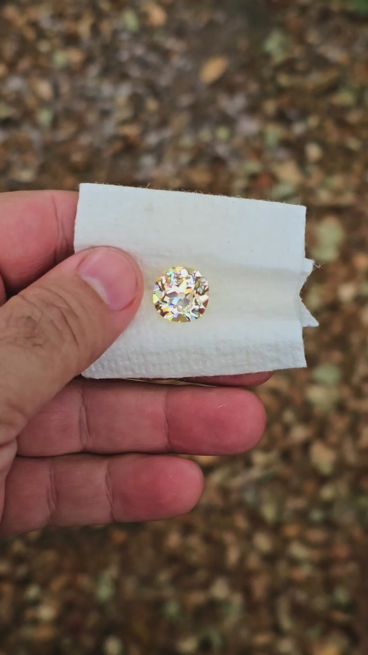 Experimental Samarium YAG, Antique Cushion Cut, 12.80 Carats