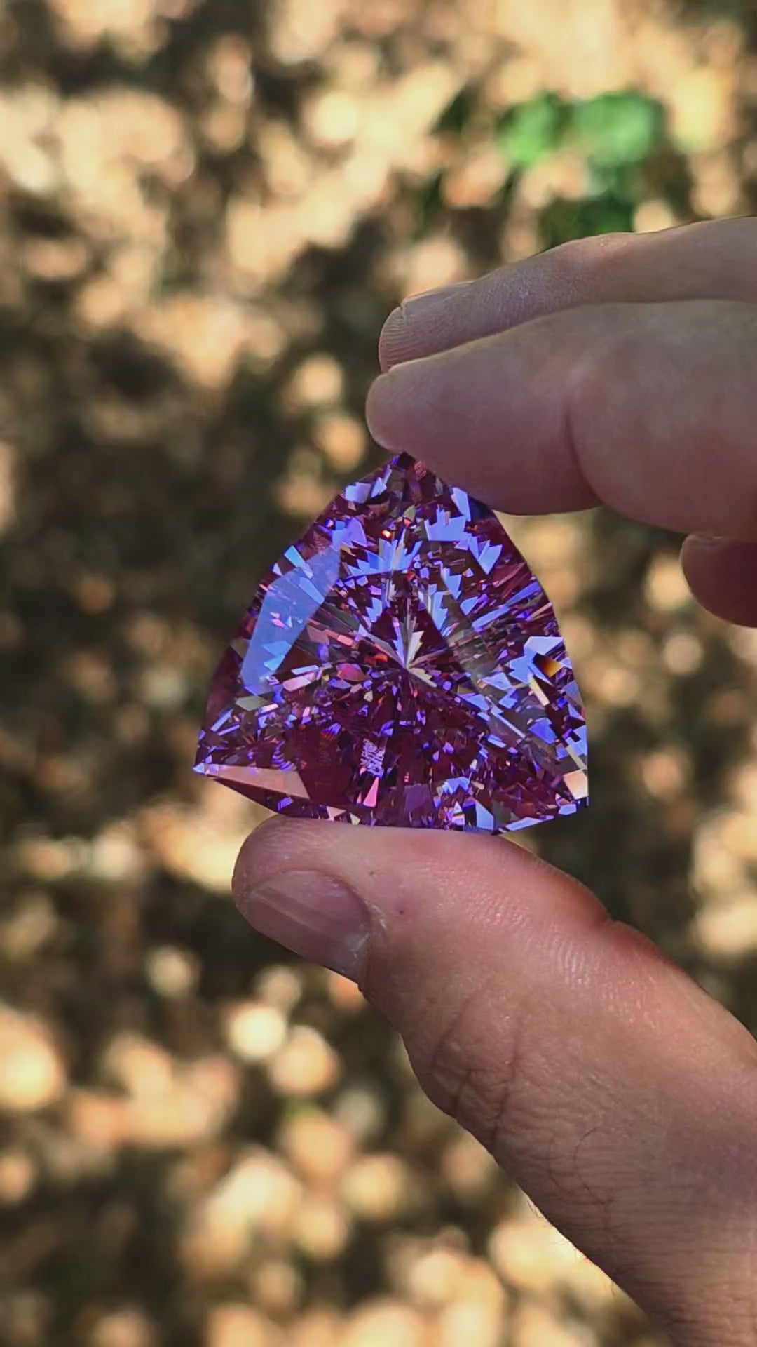 Purple Neodymium YAG, Trillian Internal Reflections Cut, 160.22 Carats