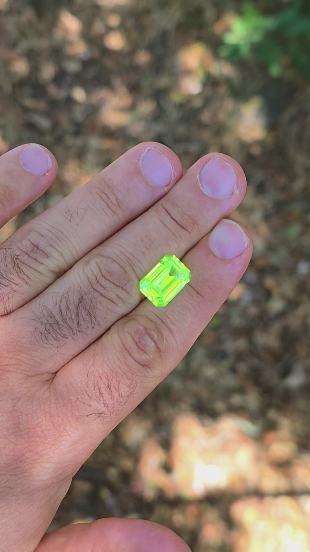 Green LuAG, Emerald Cut, 14.95 Carats