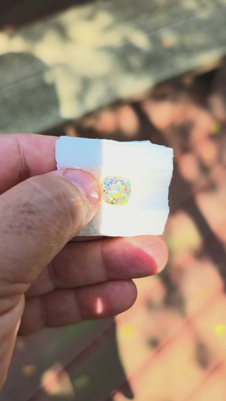 White Rutile 🌈🍭🦄, House Of Sylas Cushion Cut, 6.10 Carats